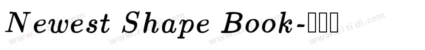 Newest Shape Book字体转换